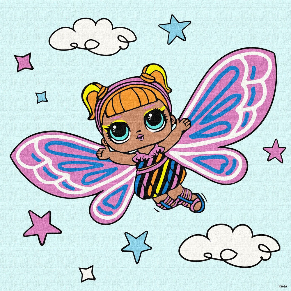 Набір для розпису по номерах для дітей "L.O.L. Surprise! O.M.G. Fairies Flutterstar" 40х40см KHO1090