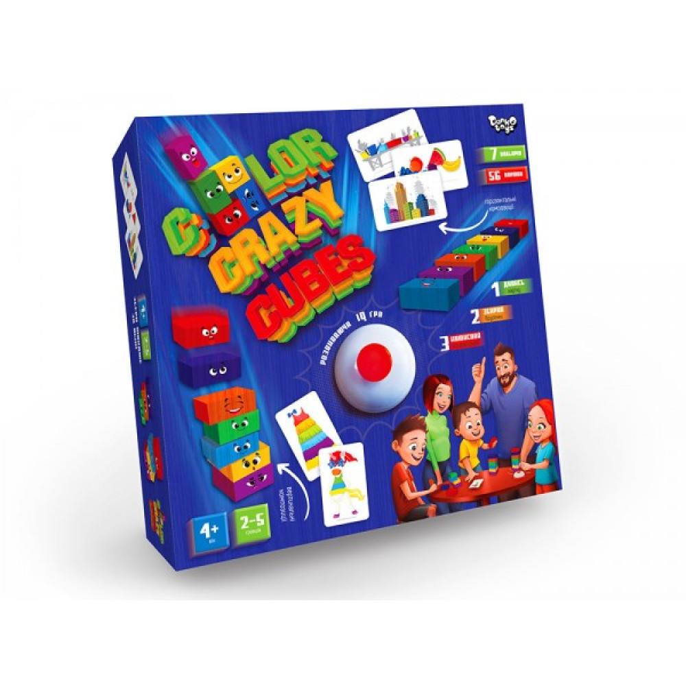 Розвиваюча настільна гра "Color Crazy Cubes" укр ()CCC-02-01U