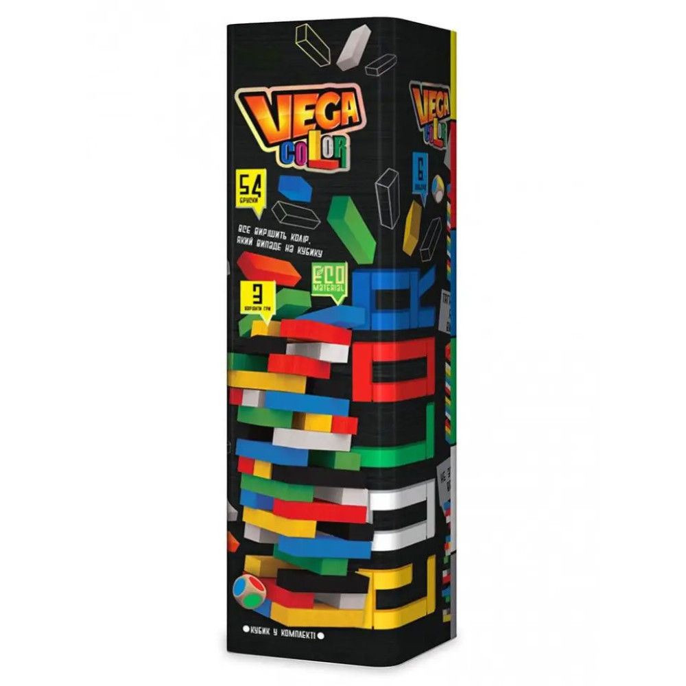 Розвиваюча настільна гра "VEGA COLOR" вежа укр.(6) GVC-01U