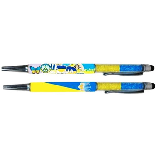 Ручка кулькова "Touch pen (стилус)-Сваровськи-Символи України" уп.PVC 274-UA