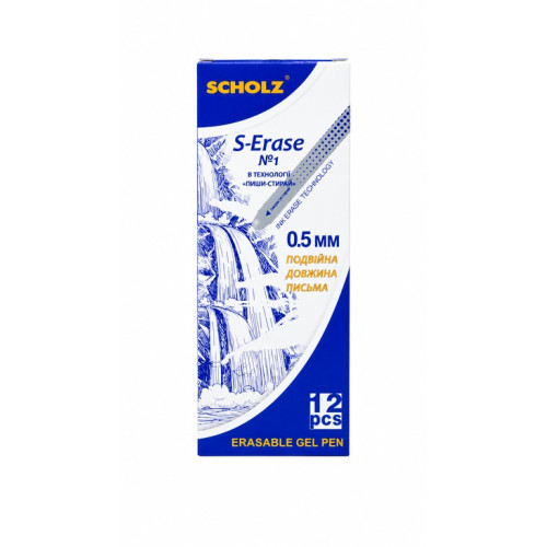 Ручка пиши-стирай M&G SCHOLZ 0,5 мм синя (3005-6SCH)