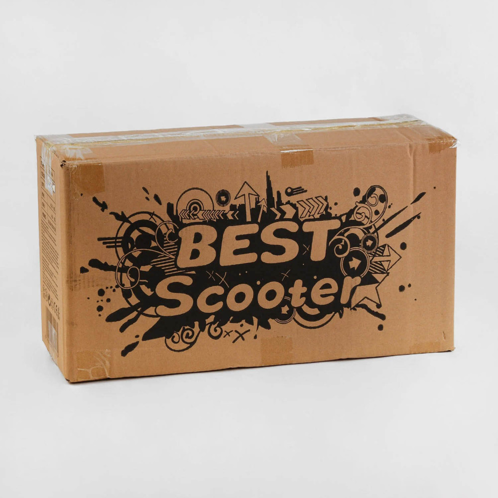 Самокат 5в1 триколісний 11033 Best Scooter, із захисним бампером, PU колеса, підсвітка коліс, в коробці