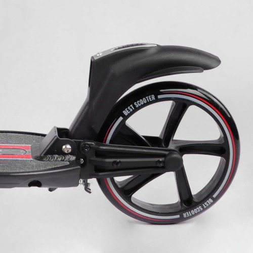 Самокат двоколісний  Акція! "Best Scooter" L-21044, фара, колеса PU 200 мм, 2 амортизатори, затискач керма, ручне гальмо, в коробці