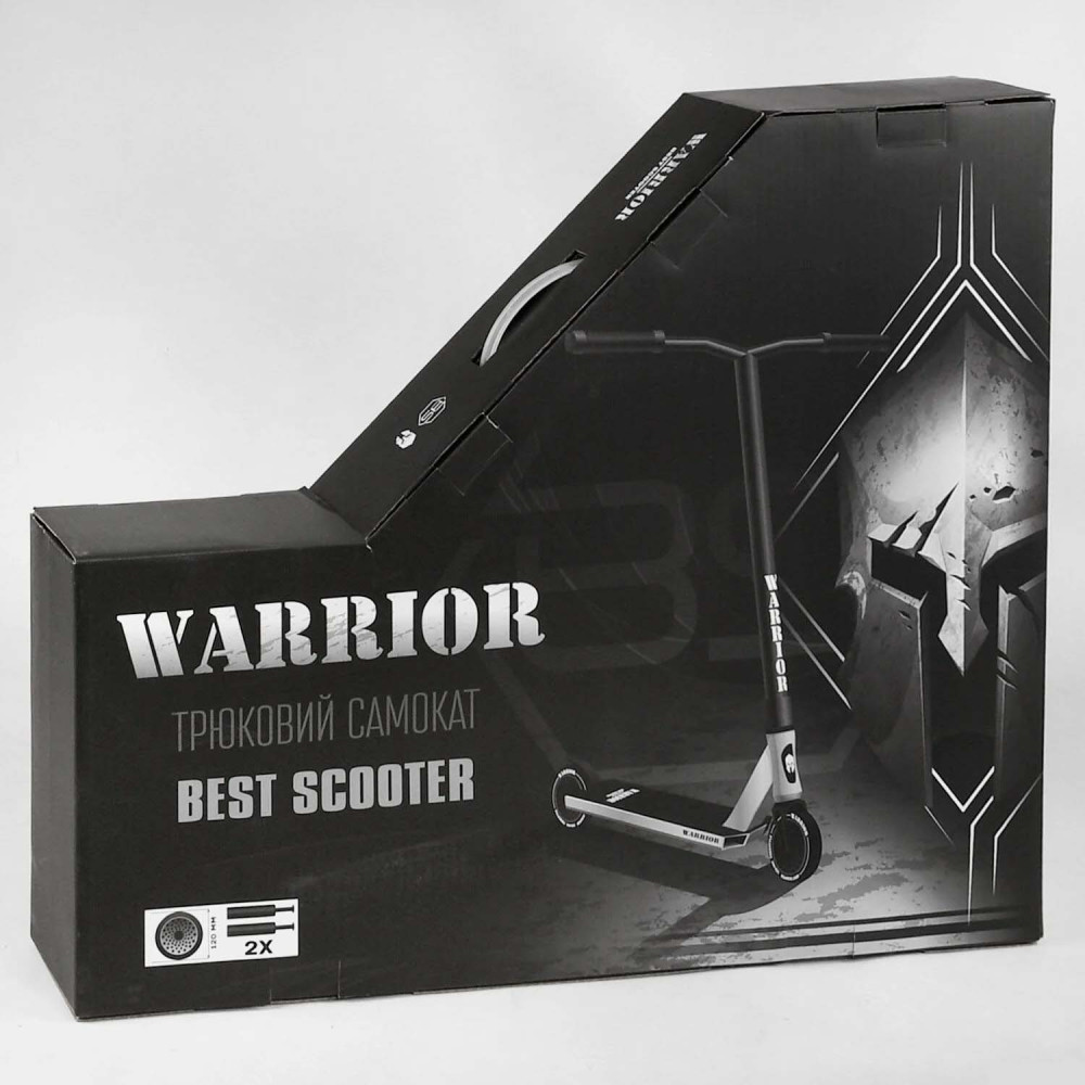 Самокат трюковий Т-40565 Best Scooter "Warrior", HIC-система, ПЕГІ, алюмінієвий диск та дека, колеса PU, d=120мм, ширина керма 58 см