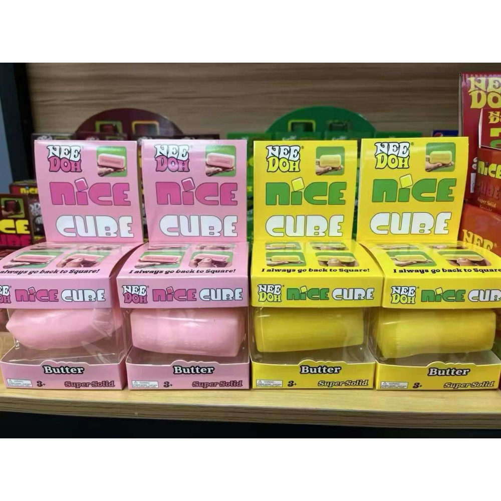 Сквіш антістрес Масло Butter бренд Nee Doh Nice Cube, кожне масло в своїй індивідуальній упаковці
