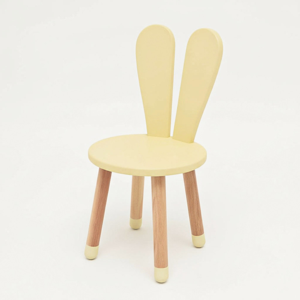 Стільчик ARINWOOD Зайчик Слонова кістка Кругле сидіння 04-2BEIGE-ROUND