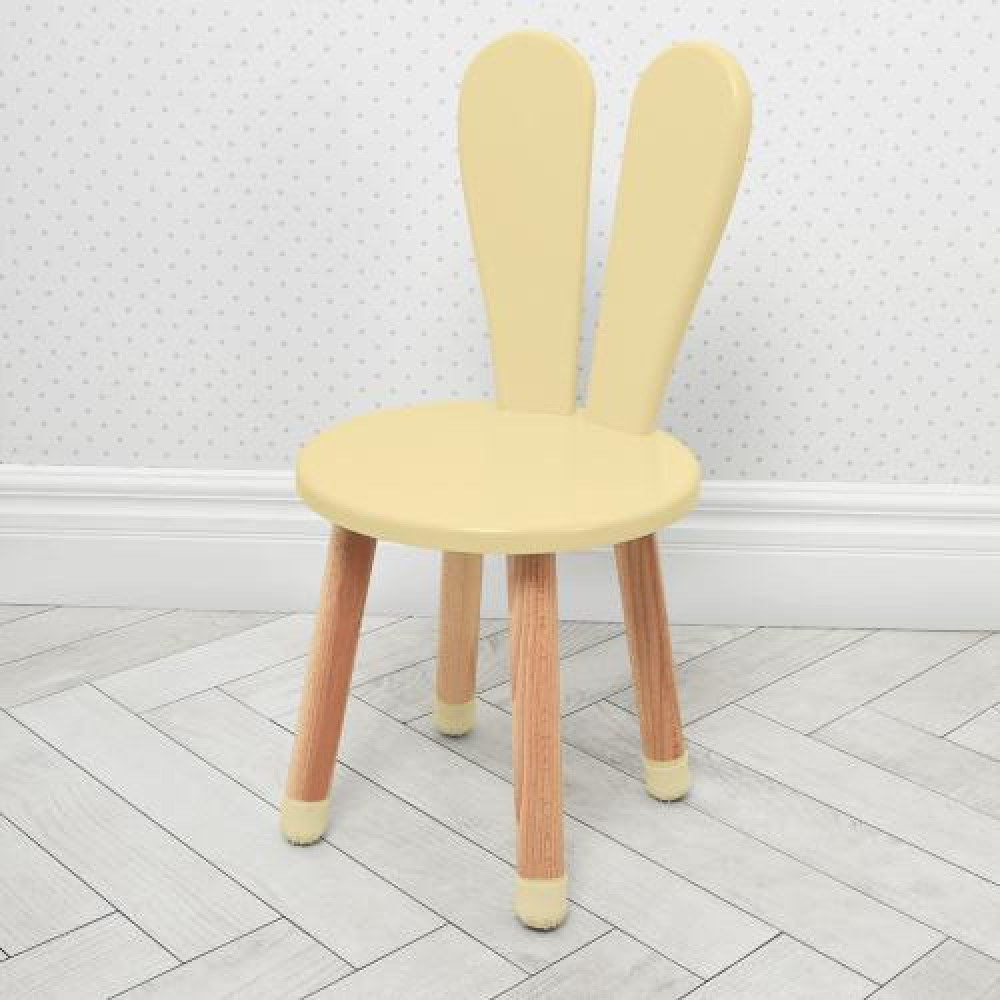 Стільчик ARINWOOD Зайчик Слонова кістка Кругле сидіння 04-2BEIGE-ROUND