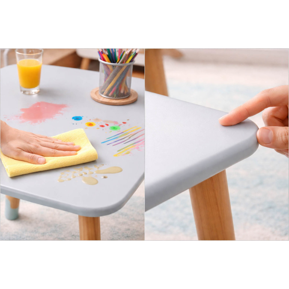 Столик ARINWOOD Зайчик Сірий 600×600 вис 520 мм 04-1GRAY
