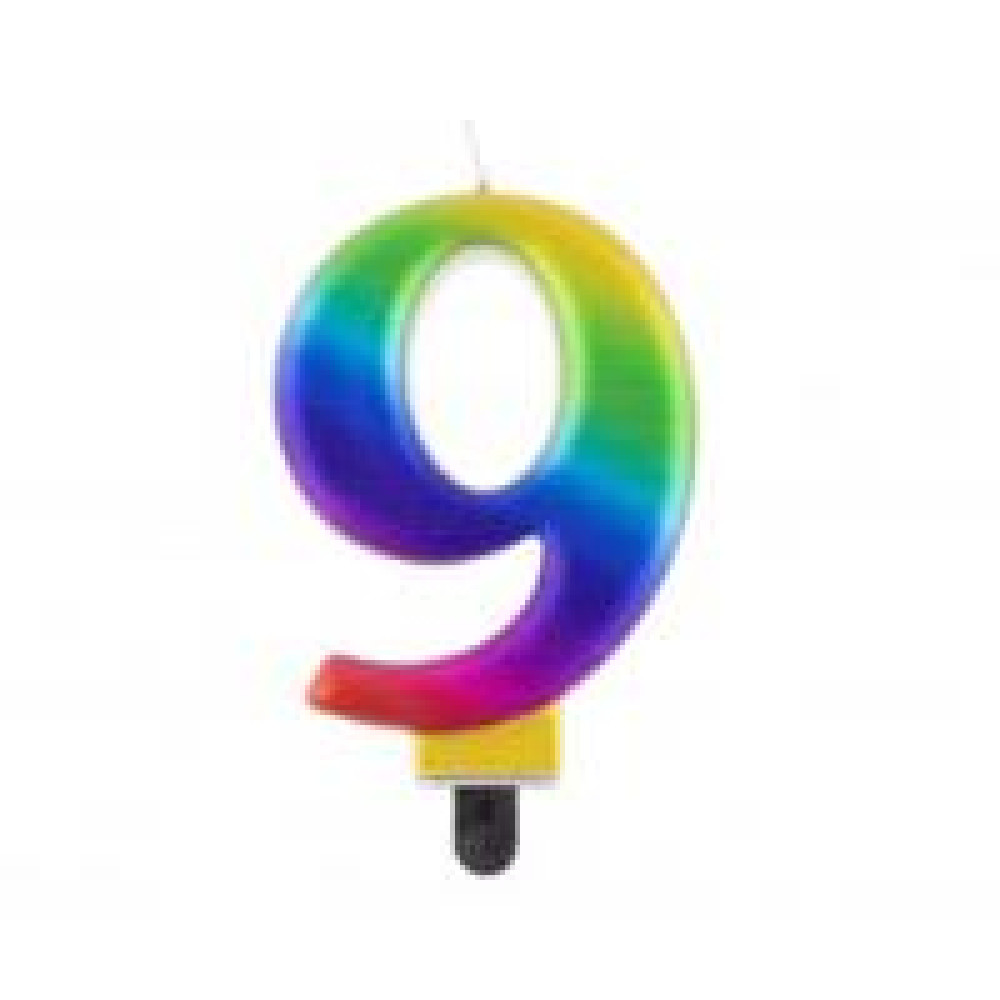 Свічка цифра "9" Galaxy, 8 см