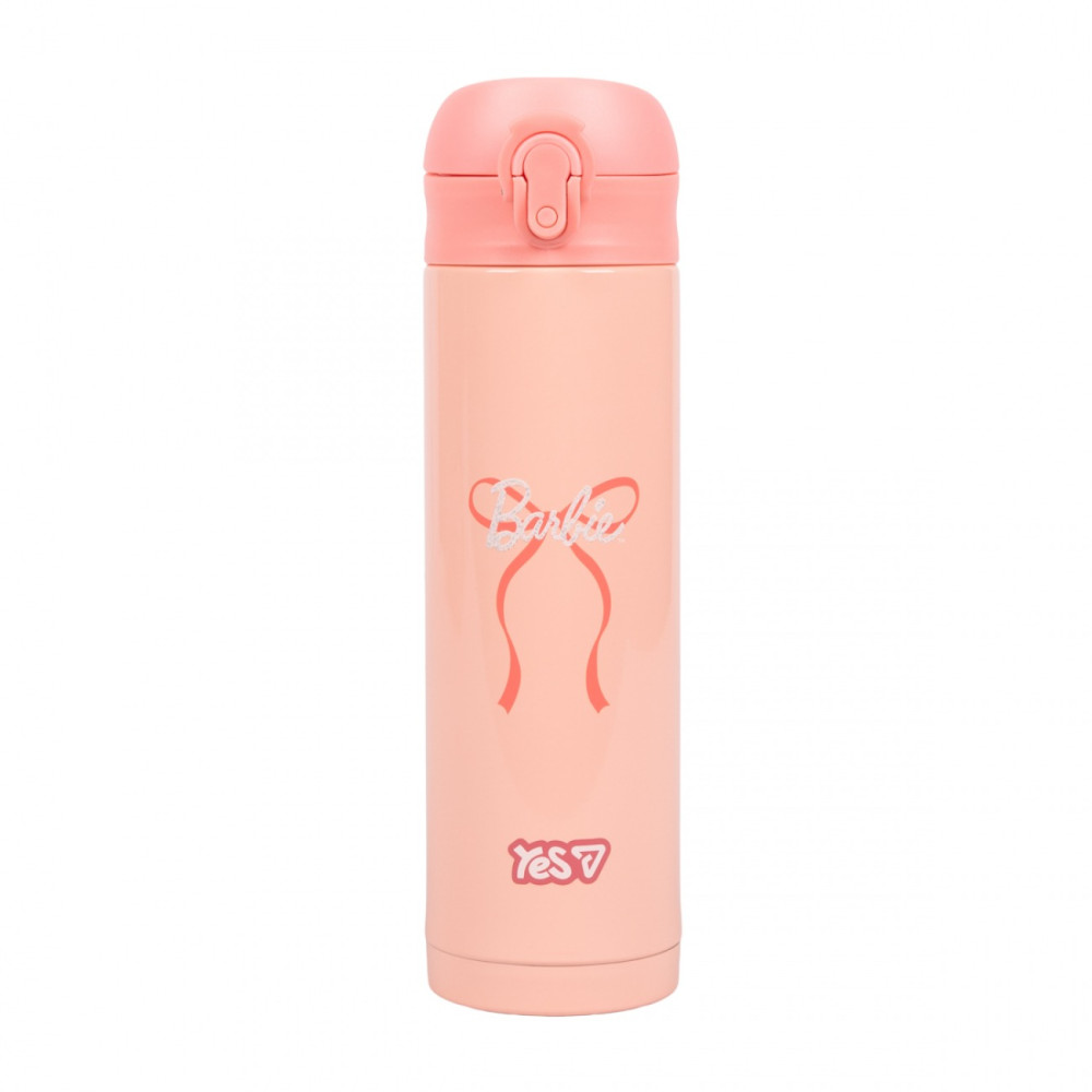 Термос Yes "Barbie Shiny" 420 мл., рожевий, з глітером 709038