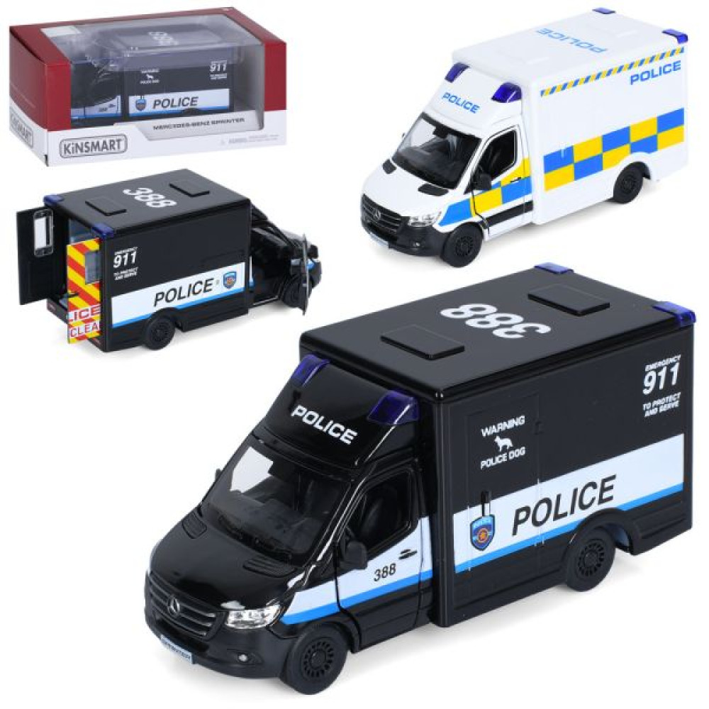 Транспорт спецслужб KT5479W (24шт) метал, інерція, 1:48, 12см, поліція, відчиняються двері, гумові колеса, 2 види, в кор-ці, 16-7-7,5см