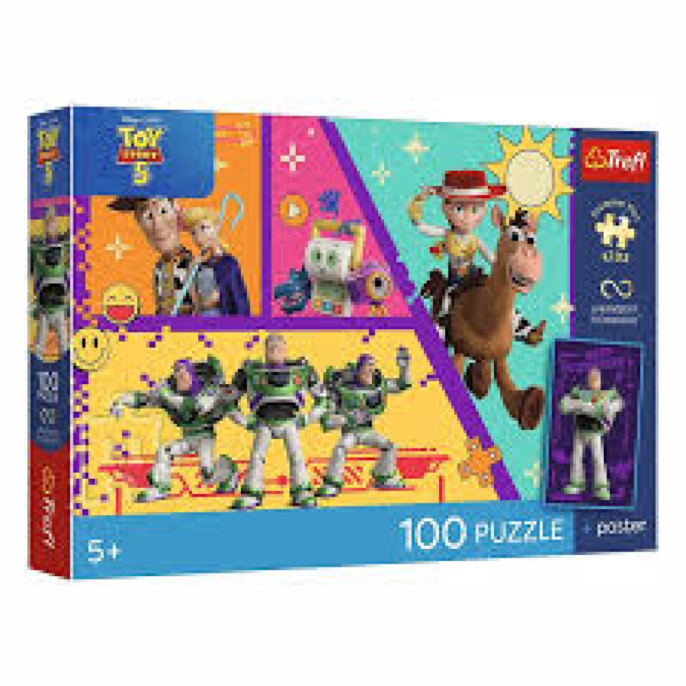 Trefl Пазли "100 UFT Premium Plus Kids" 16556 Toy Story 5 Іграшки в дії 65562