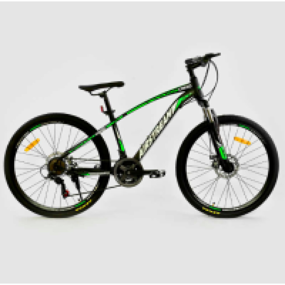 Велосипед Спортивний CORSO AIRSTREAM 26" дюймів JYT 002 8047 BLACK-GREEN, рама металева 17", 21