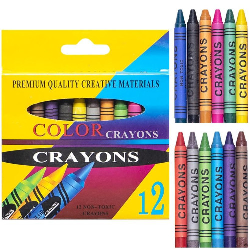 Воскові олівці 12 кольорів CRAYONS S-2688A (112587)