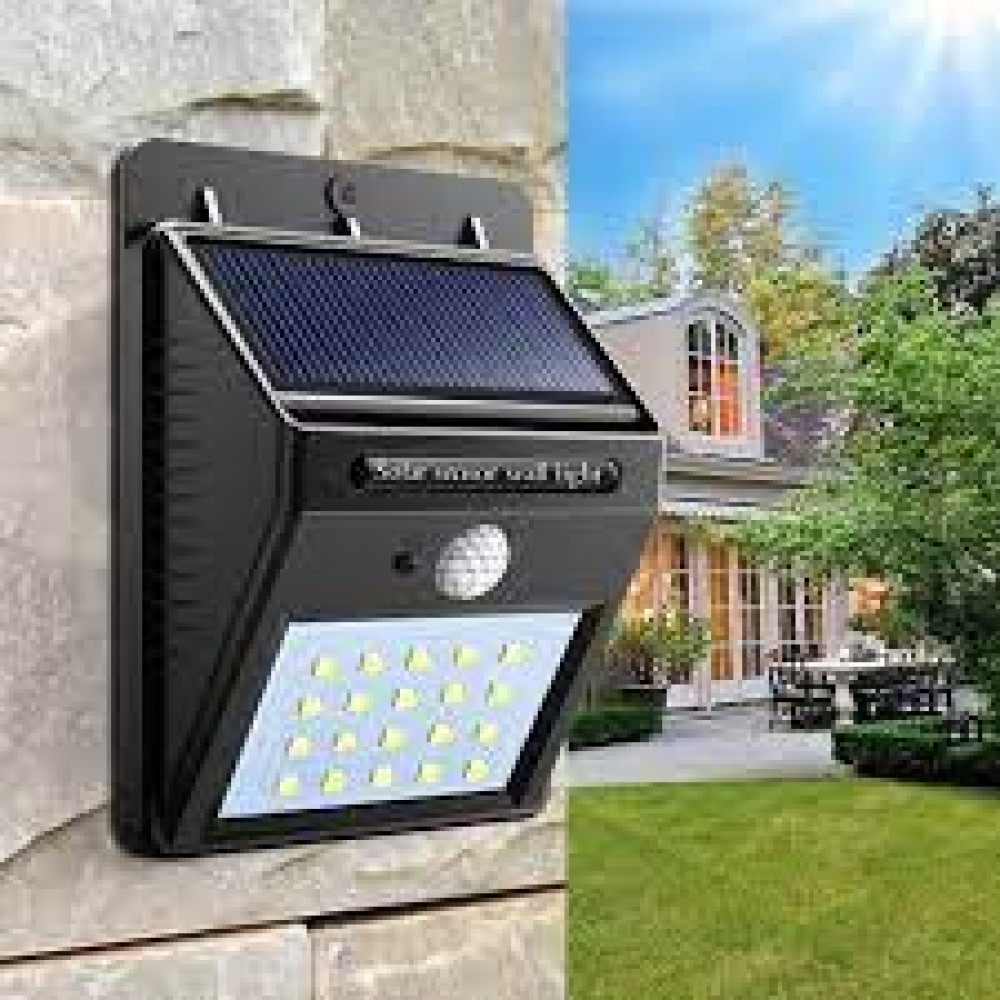 Ліхтар вуличний з датчиком руху на сонячній батареї BL-609 20SMD