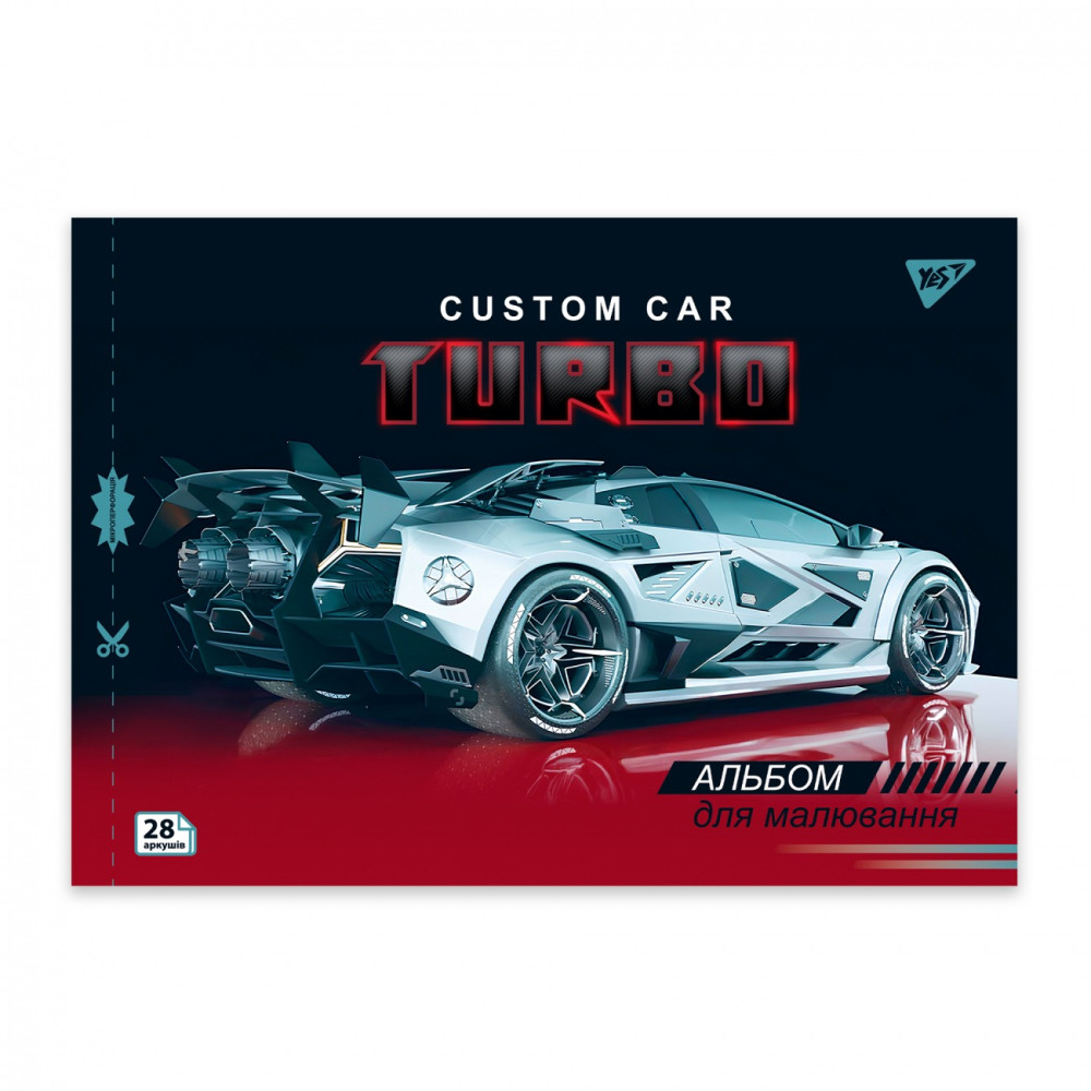 Зошит для малювання YES А4 28арк/100 скоба, з перфорацією (Cars) (130606)