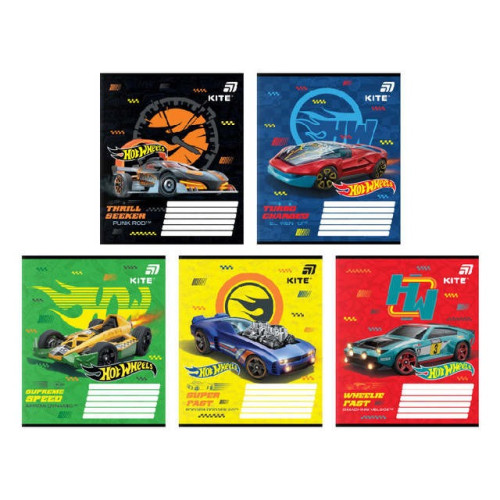 Зошит шкільний Kite Hot Wheels 12 аркушів клітинка (HW26-232)