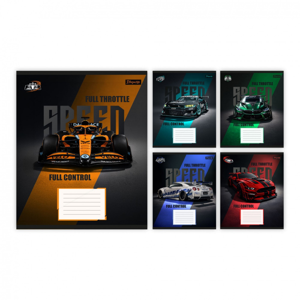 Зошит шкільний 1Вересня Nitro speed А5 36 аркушів лінія (768999)