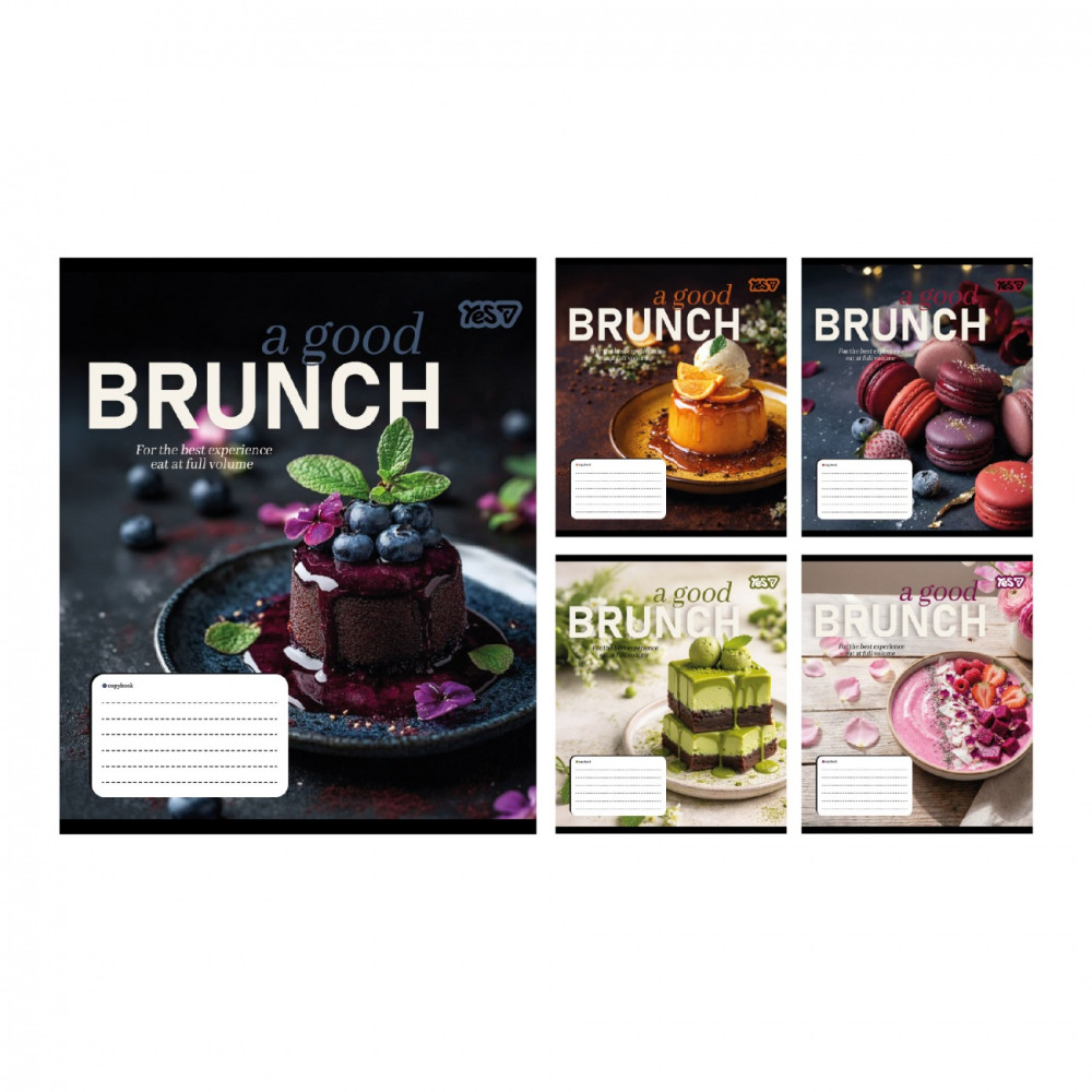 Зошит шкільний Yes Brunch А5 18 аркушів лінія (769099)