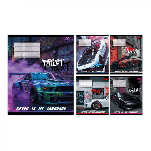 Зошит шкільний Yes Drift А5 24 аркуша лінія (768885)