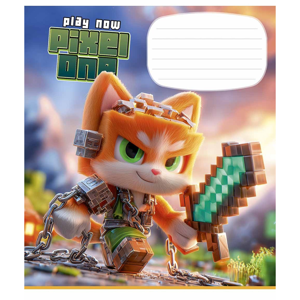 Зошит учнівський, 12арк., у косу лінію, ВД-лак, Школярик 012-3749C