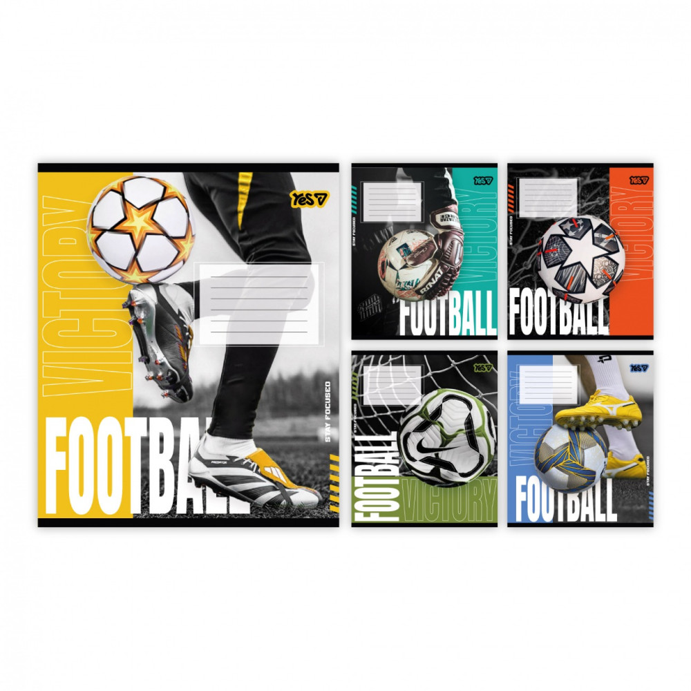 Зошит шкільний Yes Football energy А5 24 аркушів лінія (768799)